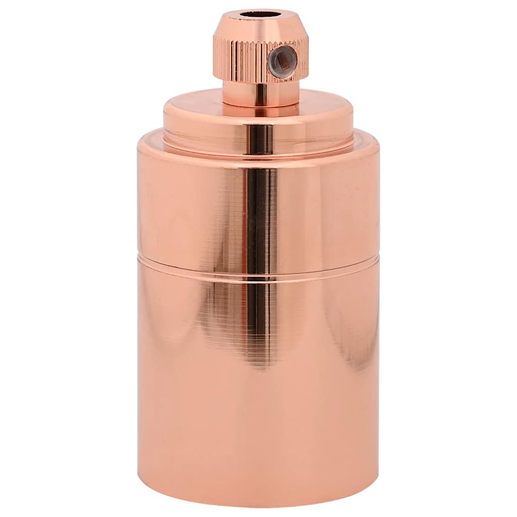 vidaXL Douilles de lampe 2 pcs bronze or rose E27 - Image 3