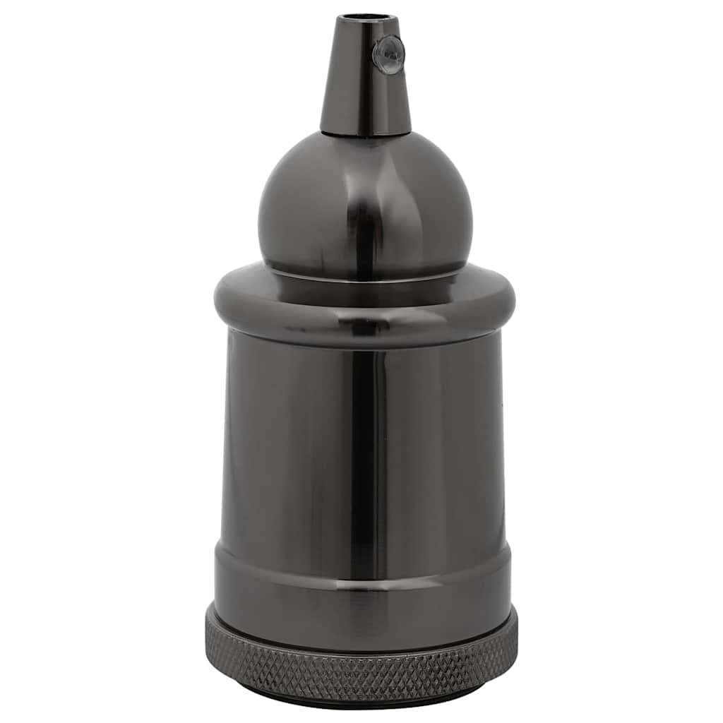 vidaXL Douilles de lampe 2 pcs noir brillant E27 - Image 3