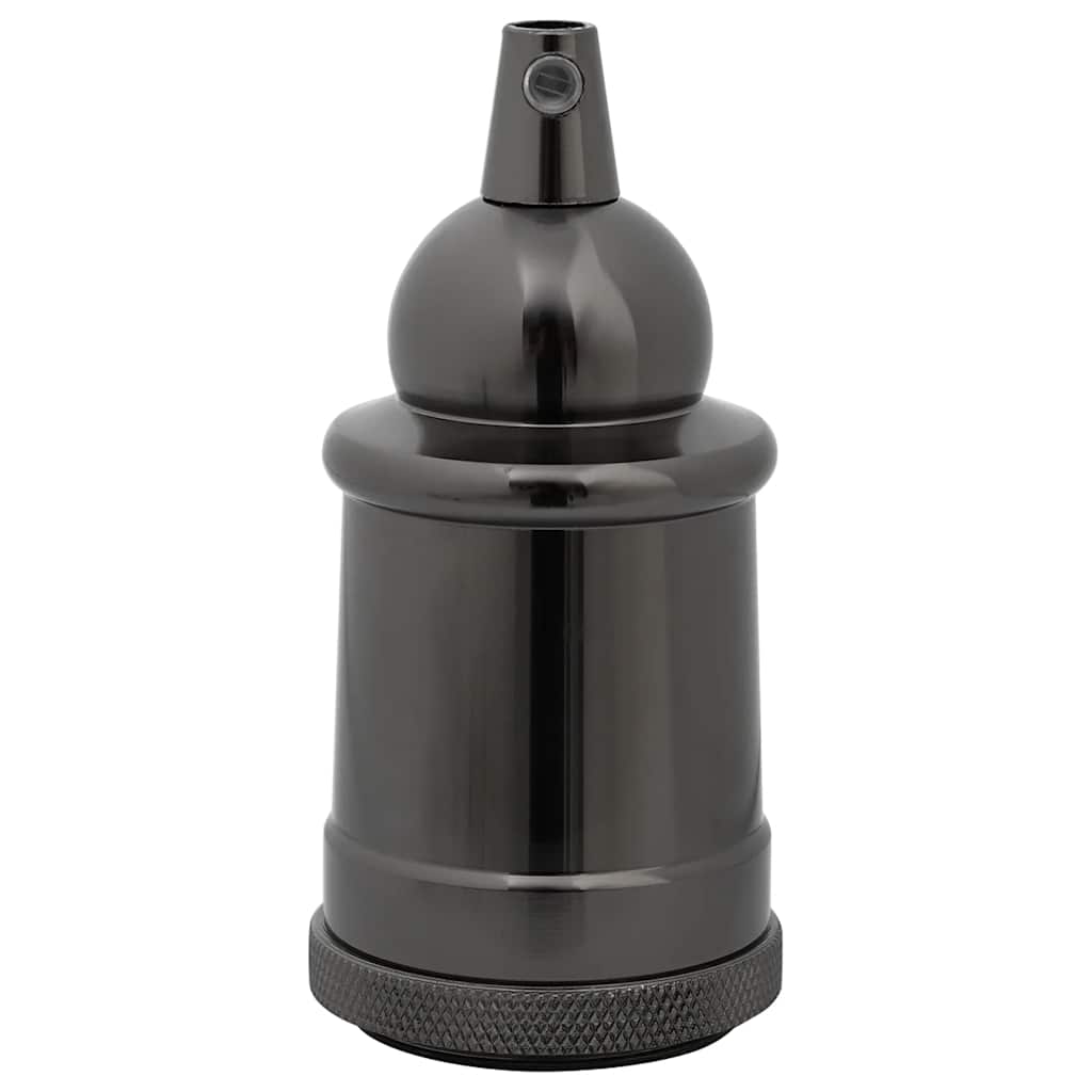 vidaXL Douilles de lampe 2 pcs noir brillant E27 - Image 4