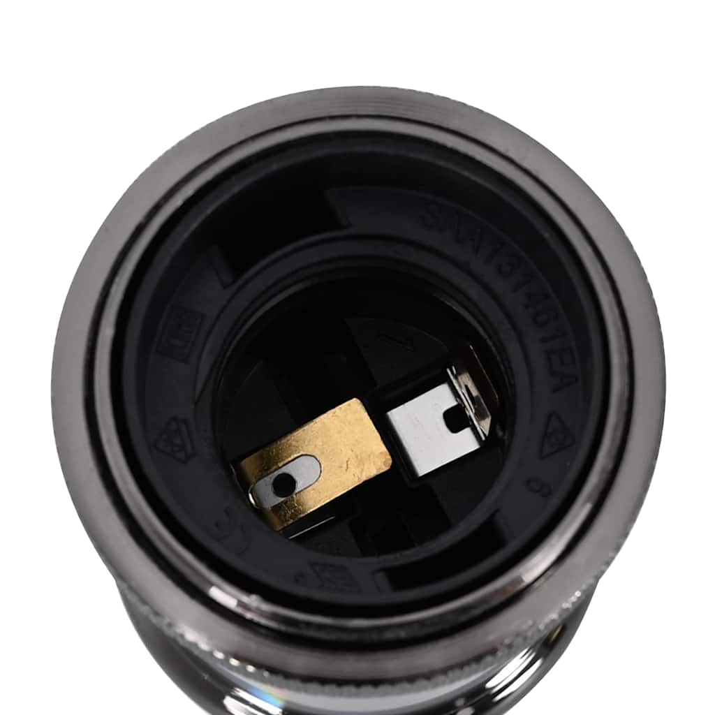 vidaXL Douilles de lampe 2 pcs noir brillant E27 - Image 6