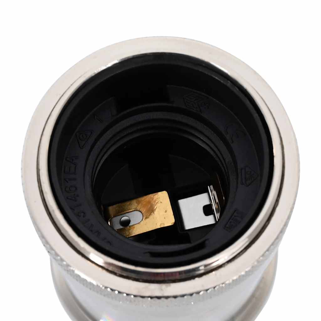 vidaXL Douilles de lampe 2 pcs nickel satiné E27 - Image 6