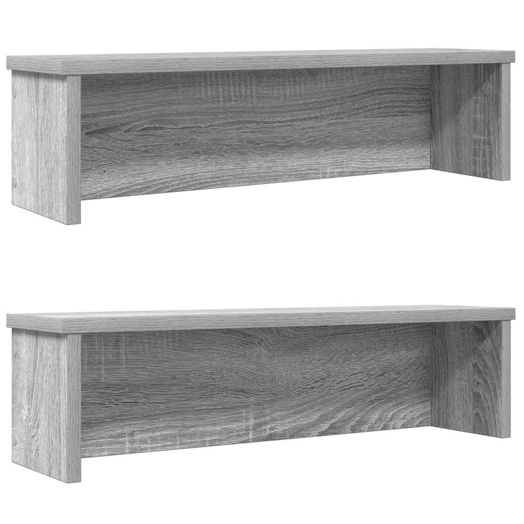 VidaXL Étagères de cuisine empilables 2 pcs sonoma gris 60x15x16 cm