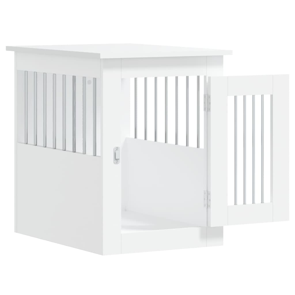 vidaXL Meuble de cage pour chiens blanc 45x62x59 cm bois d'ingénierie - Image 6