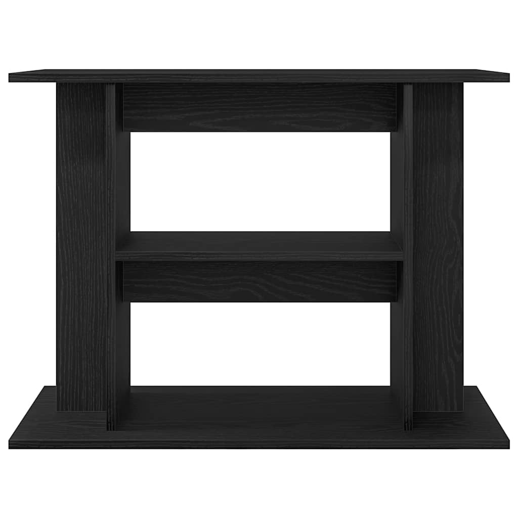 vidaXL Support pour aquarium chêne noir 80x35x60cm bois d'ingénierie - Image 5