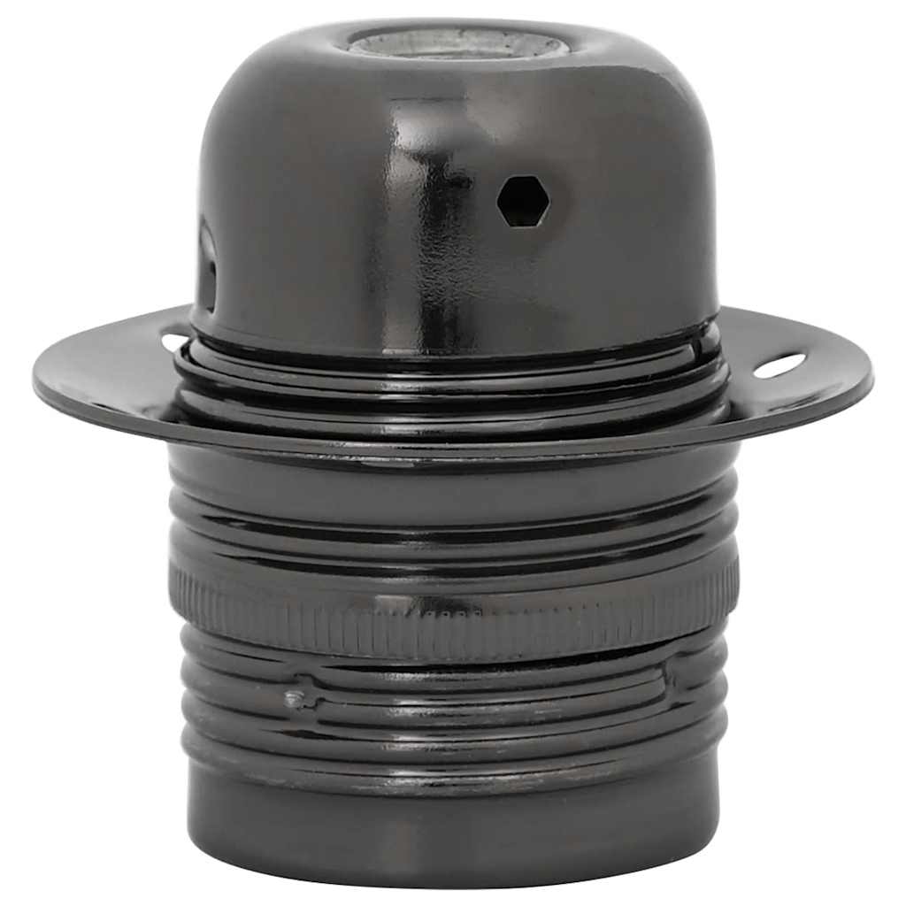 vidaXL Douilles de lampe 2 pcs noir brillant E27 - Image 3