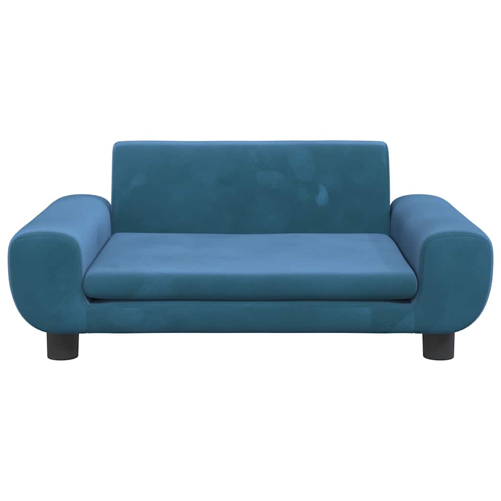 vidaXL Lit pour chien bleu 70x45x33 cm velours - Image 3