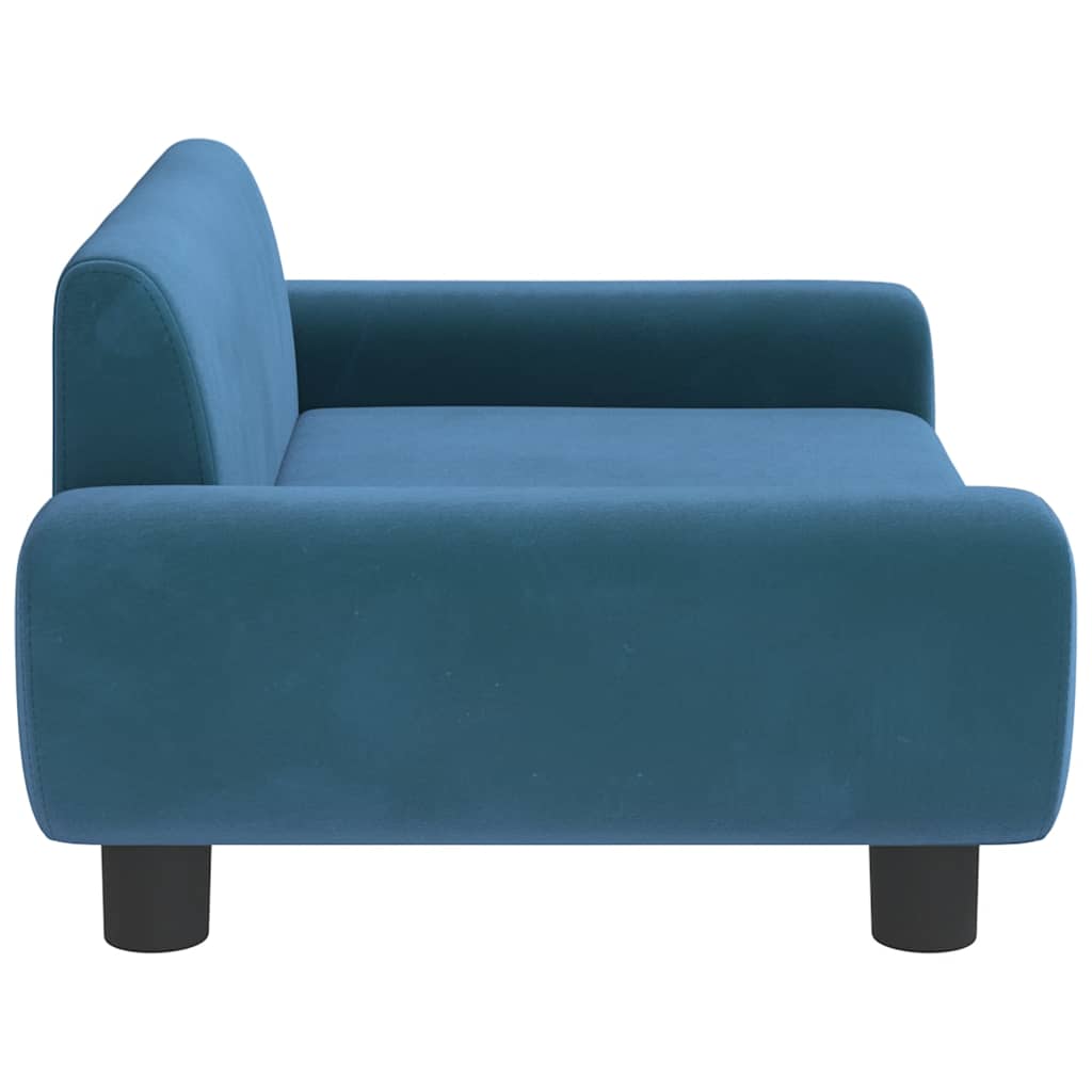 vidaXL Lit pour chien bleu 70x45x33 cm velours - Image 4