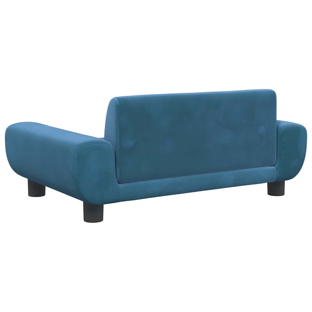 vidaXL Lit pour chien bleu 70x45x33 cm velours - Image 5