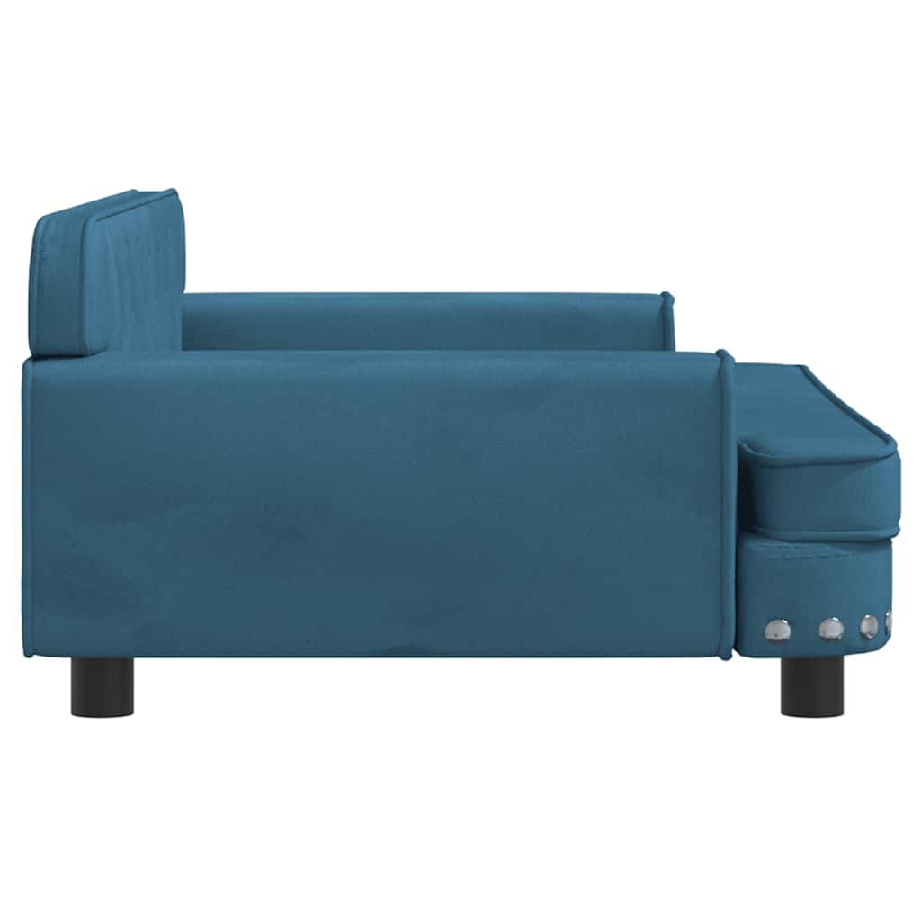 vidaXL Lit pour chien bleu 90x53x30 cm velours - Image 4