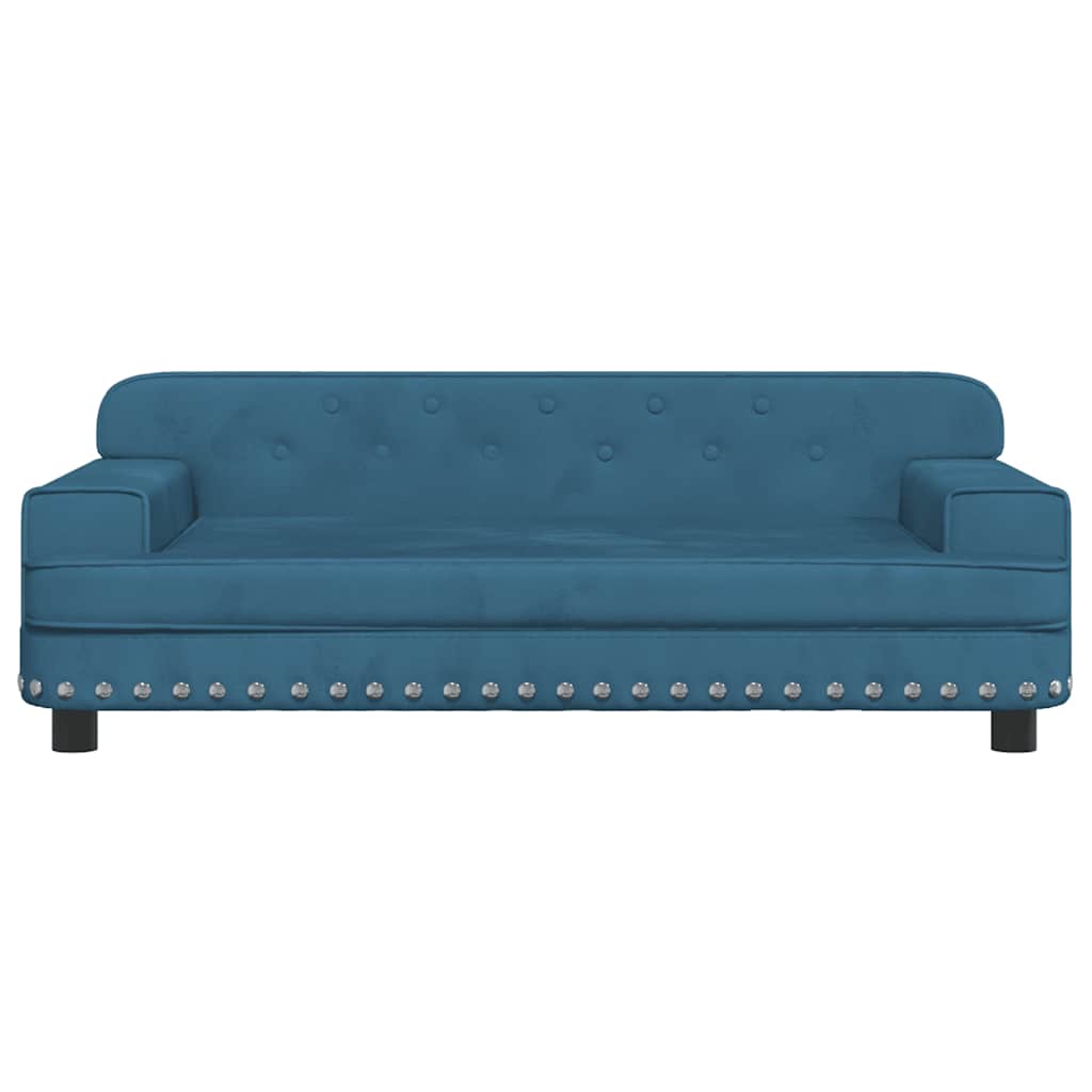 vidaXL Lit pour chien bleu 90x53x30 cm velours - Image 3