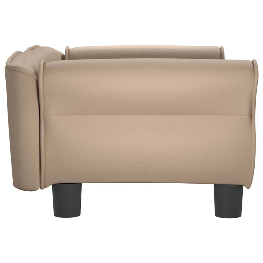 vidaXL Lit pour chien cappuccino 70x45x30 cm similicuir - Image 4