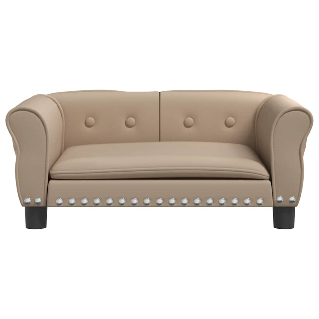 vidaXL Lit pour chien cappuccino 70x45x30 cm similicuir - Image 3