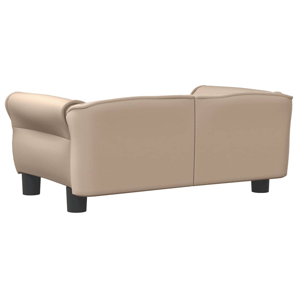 vidaXL Lit pour chien cappuccino 70x45x30 cm similicuir - Image 5