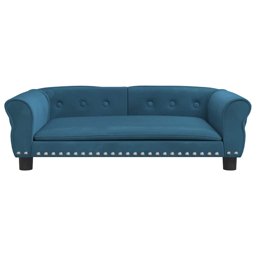 vidaXL Lit pour chien bleu 95x55x30 cm velours - Image 3