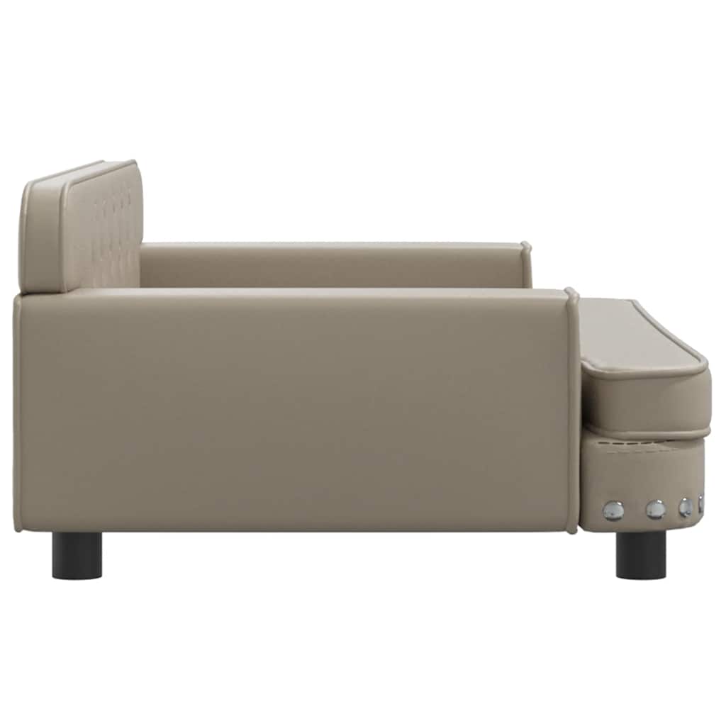 vidaXL Lit pour chien cappuccino 90x53x30 cm similicuir - Image 4