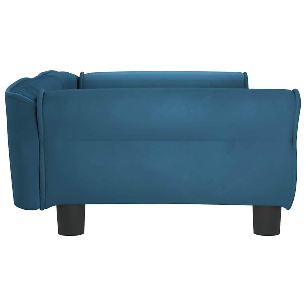 vidaXL Lit pour chien bleu 95x55x30 cm velours - Image 4