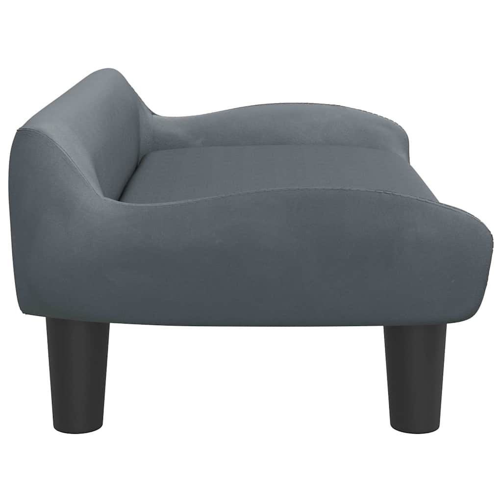 vidaXL Lit pour chien gris foncé 70x40x24 cm velours - Image 4