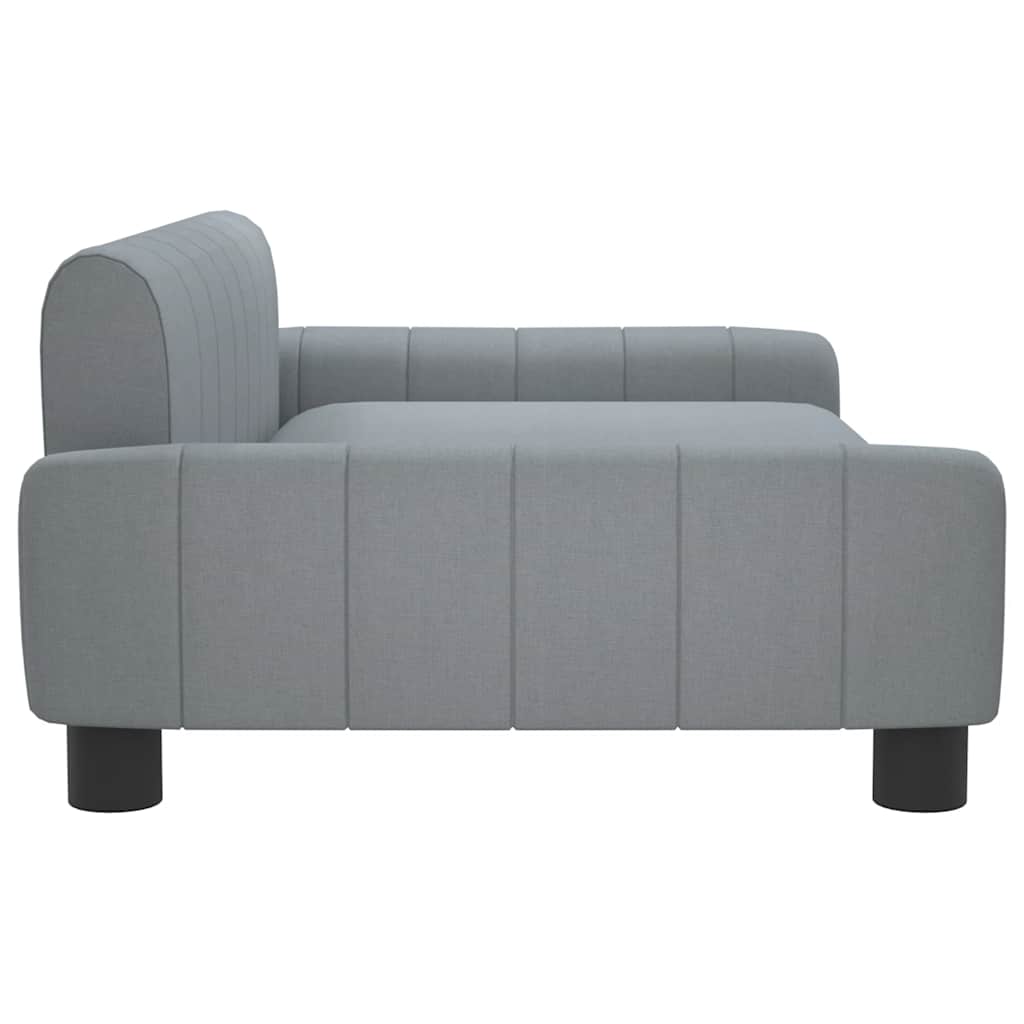 vidaXL Lit pour chien gris clair 90x53x30 cm tissu - Image 4