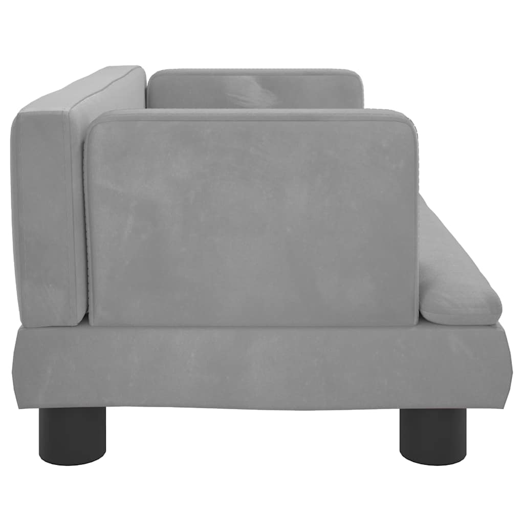 vidaXL Lit pour chien gris clair 60x40x30 cm velours - Image 4