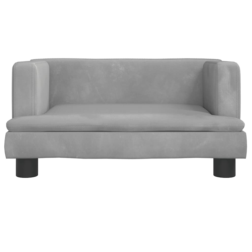 vidaXL Lit pour chien gris clair 60x40x30 cm velours - Image 3