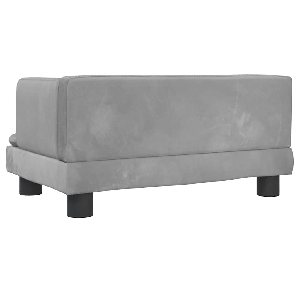 vidaXL Lit pour chien gris clair 60x40x30 cm velours - Image 5