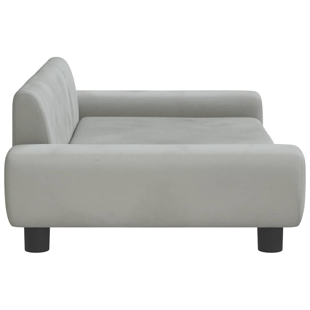 vidaXL Lit pour chien gris clair 100x54x33 cm velours - Image 4