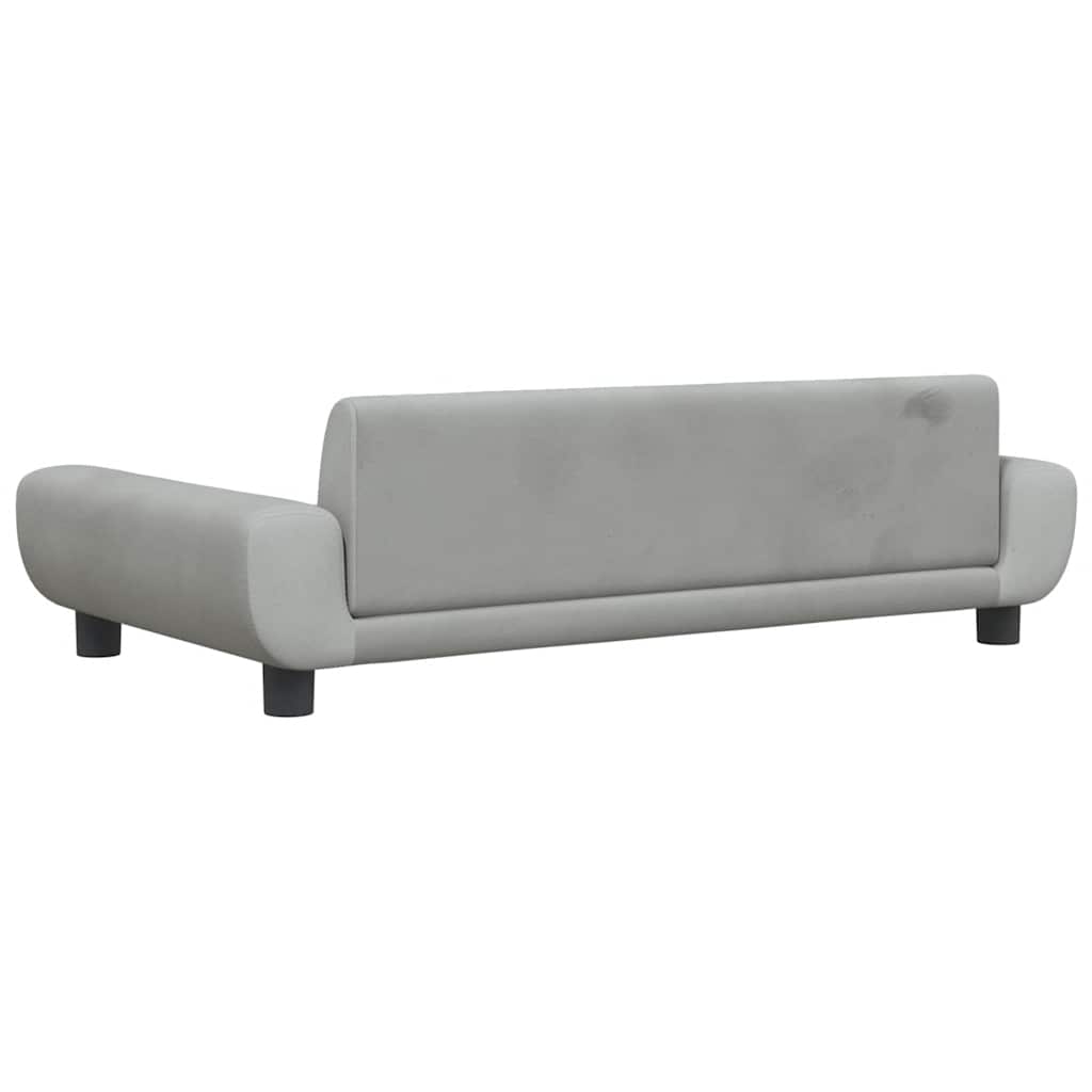 vidaXL Lit pour chien gris clair 100x54x33 cm velours - Image 5