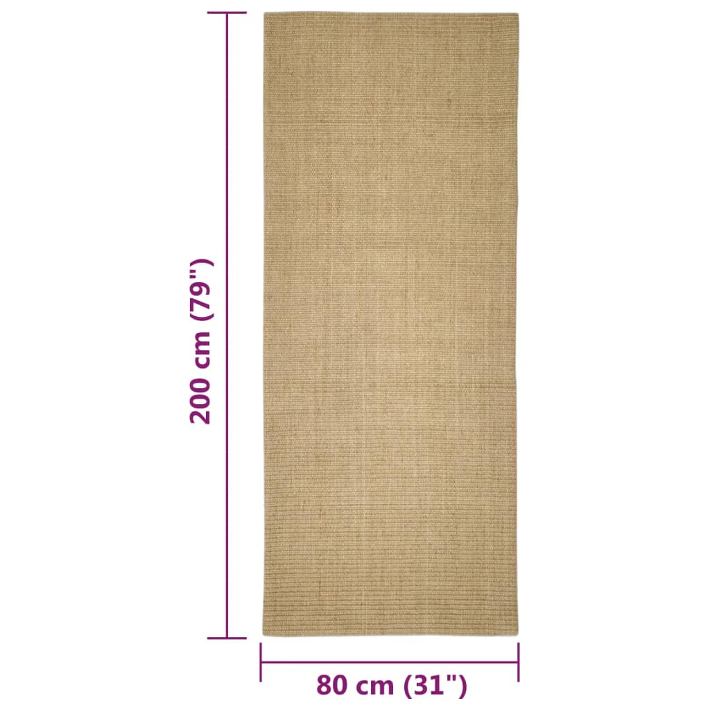 vidaXL Tapis en sisal pour griffoir 80x200 cm - Image 6