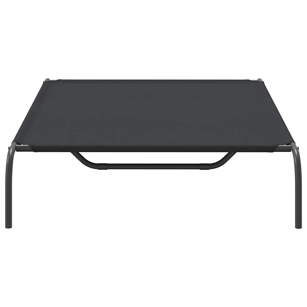 VidaXL Lit surélevé pour chien noir 130x80x20 cm tissu oxford et acier - Image 5