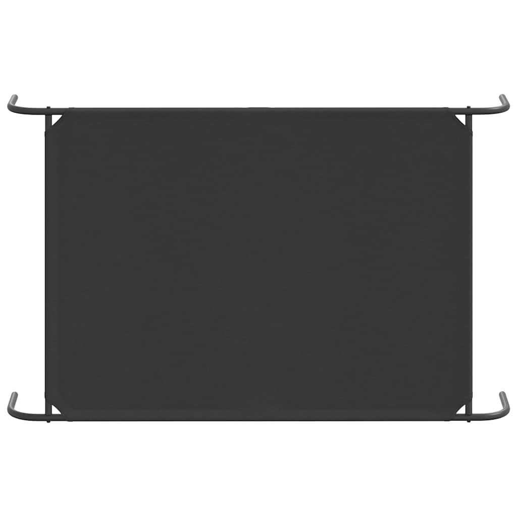 VidaXL Lit surélevé pour chien noir 130x80x20 cm tissu oxford et acier - Image 6