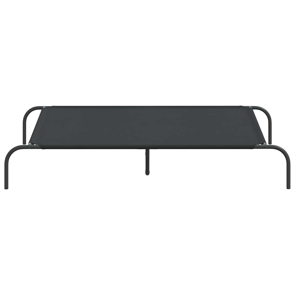 VidaXL Lit surélevé pour chien noir 130x80x20 cm tissu oxford et acier - Image 4