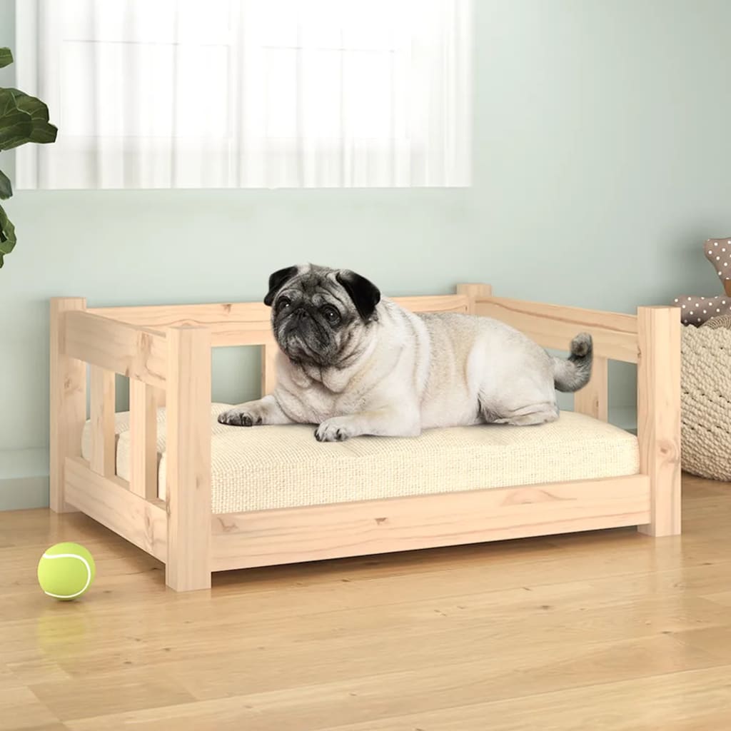 vidaXL Lit pour chien 65,5x50,5x28 cm Bois de pin solide