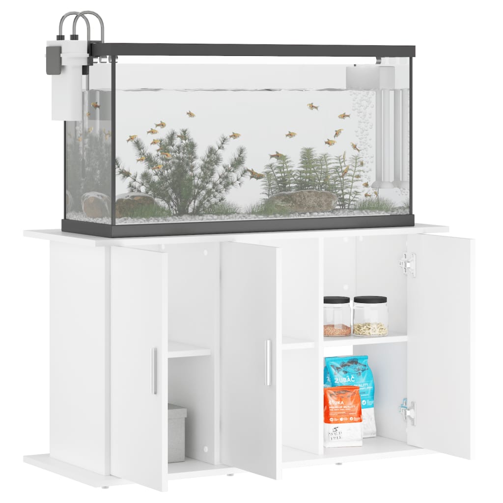 vidaXL Support pour aquarium blanc 101x41x58 cm bois d'ingénierie - Image 3