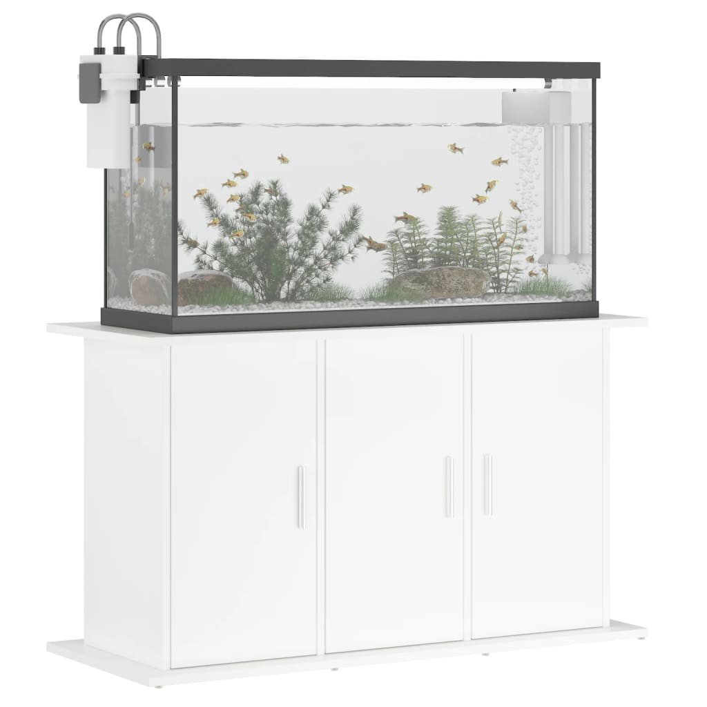 vidaXL Support pour aquarium blanc 101x41x58 cm bois d'ingénierie - Image 4