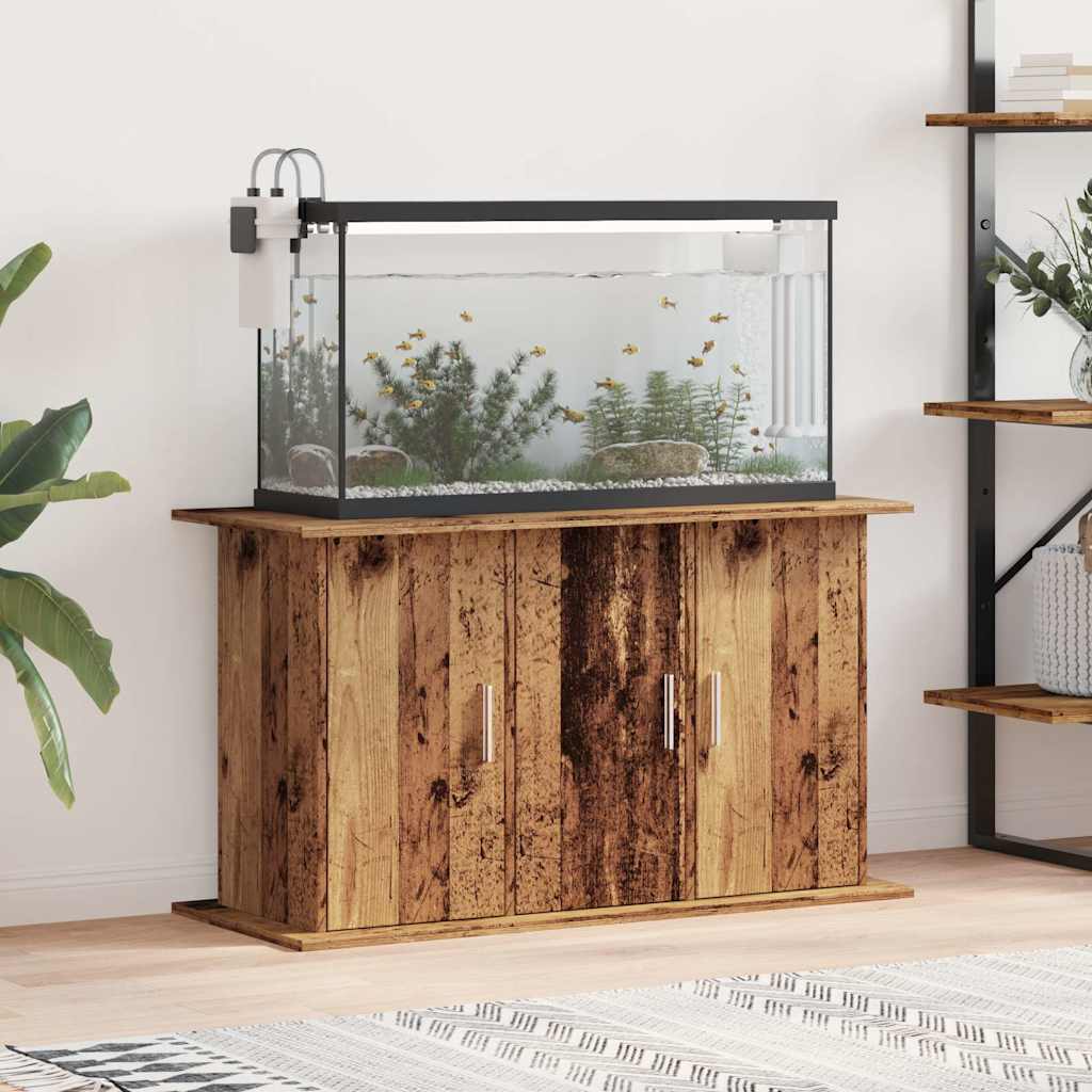 vidaXL Support pour aquarium vieux bois 101x41x58 cm bois d'ingénierie - Image 3