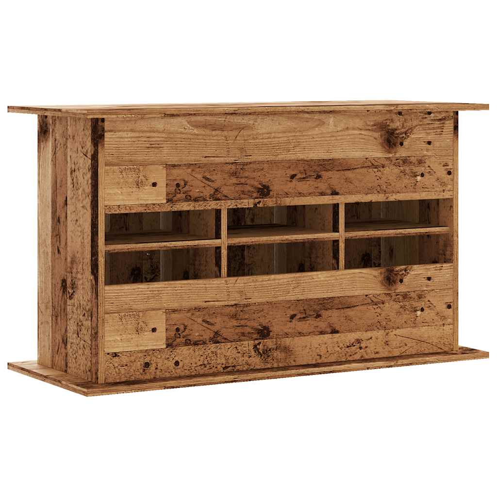 vidaXL Support pour aquarium vieux bois 101x41x58 cm bois d'ingénierie - Image 6