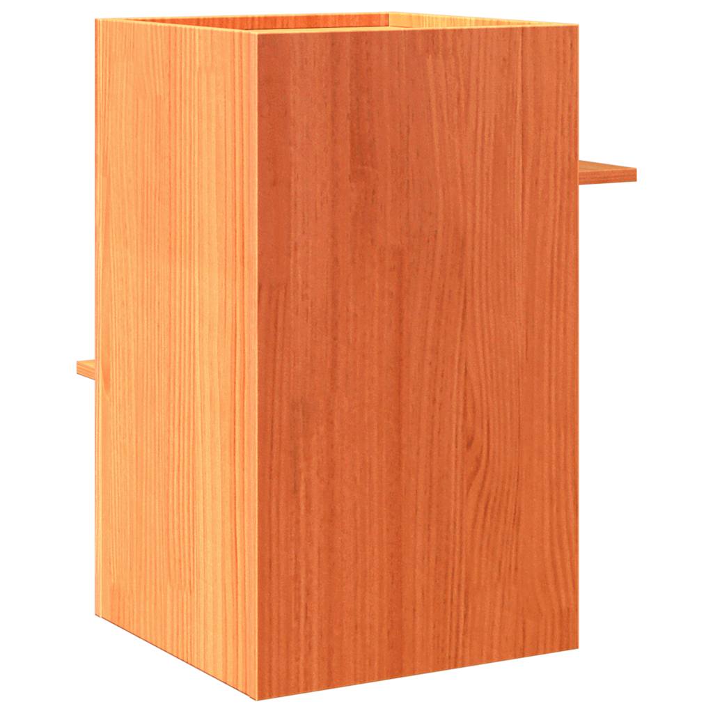 vidaXL Maison pour chat cire marron 43x43x60 cm bois de pin massif - Image 5