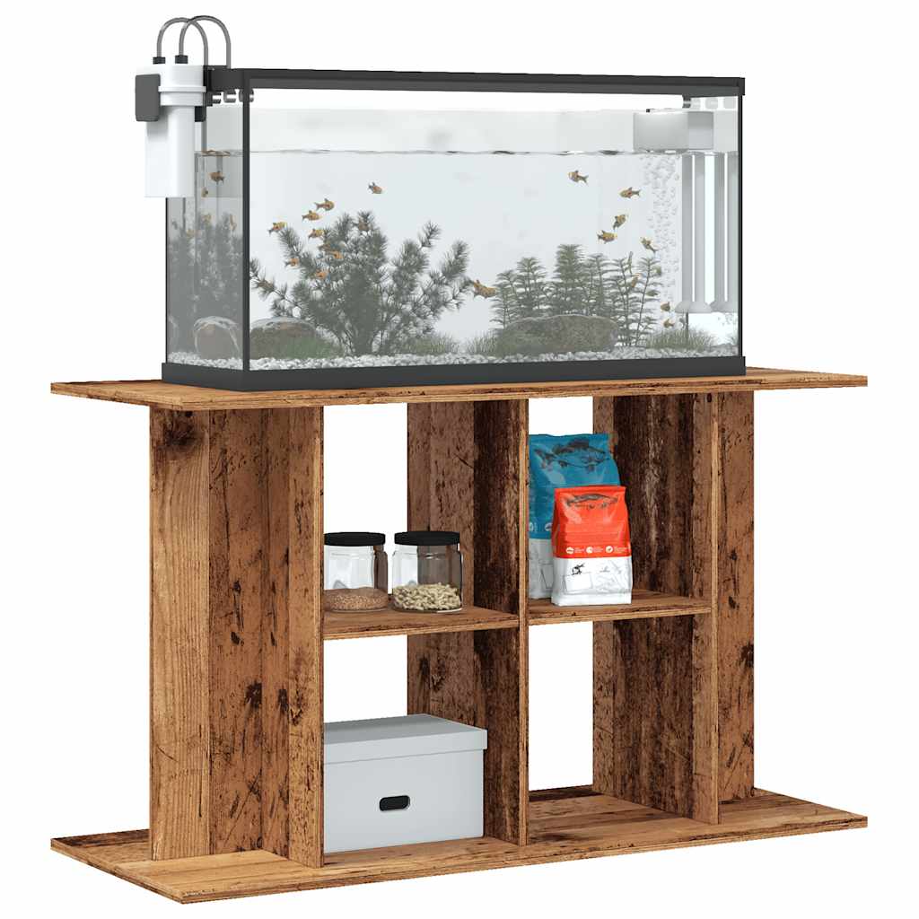vidaXL Support pour aquarium vieux bois 100x40x60 cm bois d'ingénierie - Image 3