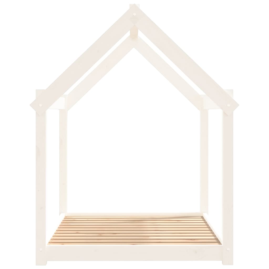 vidaXL Lit pour chien Blanc 111x80x100 cm Bois de pin solide - Image 6