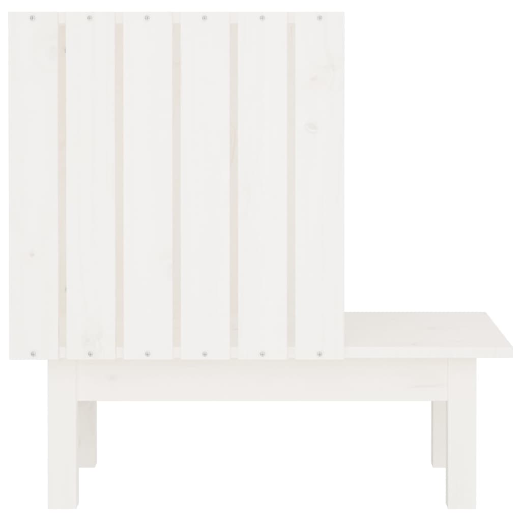 vidaXL Maison pour chat Blanc 60x36x60 cm Bois de pin massif - Image 5