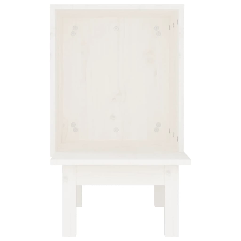 vidaXL Maison pour chat Blanc 60x36x60 cm Bois de pin massif - Image 4