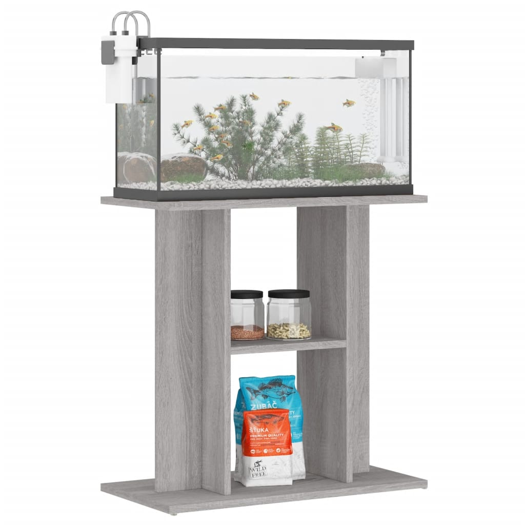 vidaXL Support d'aquarium Gris Sonoma 60x30x60 cm Bois d'ingénierie - Image 3