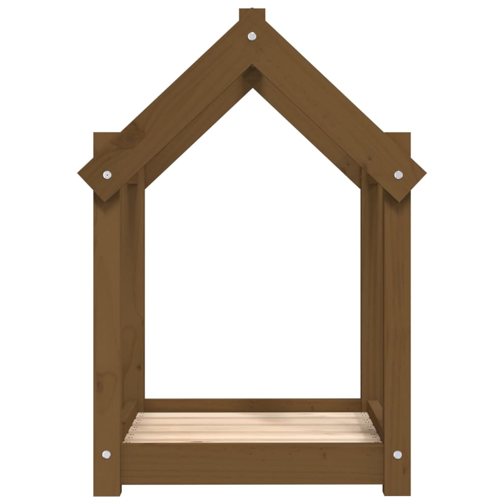 vidaXL Lit pour chien Marron miel 61x50x70 cm Bois de pin solide - Image 6