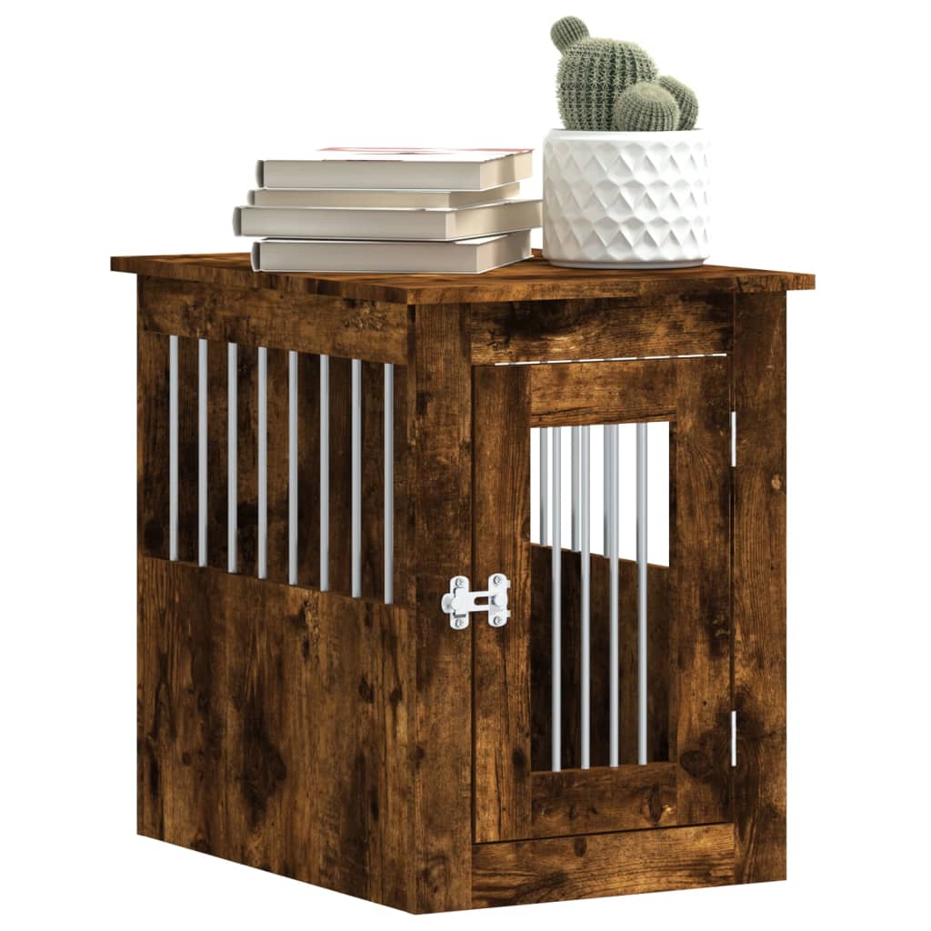 vidaXL Meuble de cage pour chiens chêne fumé 45x62x59 cm - Image 4