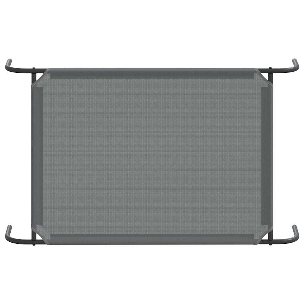 vidaXL Lit surélevé pour chien gris 110x65x20 cm textilène et acier - Image 6