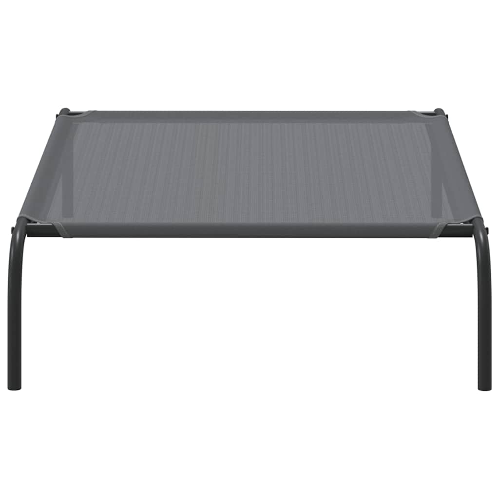 vidaXL Lit surélevé pour chien gris 110x65x20 cm textilène et acier - Image 5