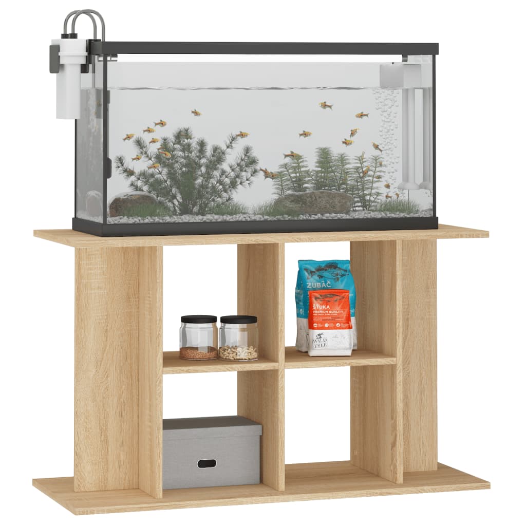 vidaXL Support d'aquarium Chêne Sonoma 100x40x60 cm Bois d'ingénierie - Image 3