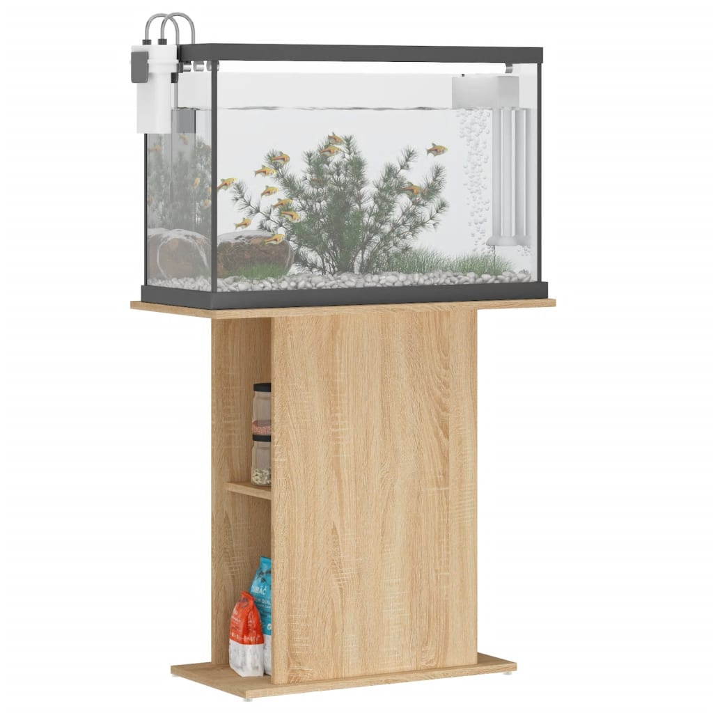vidaXL Support d'aquarium Chêne Sonoma 75x36x72,5 cm Bois d'ingénierie - Image 3
