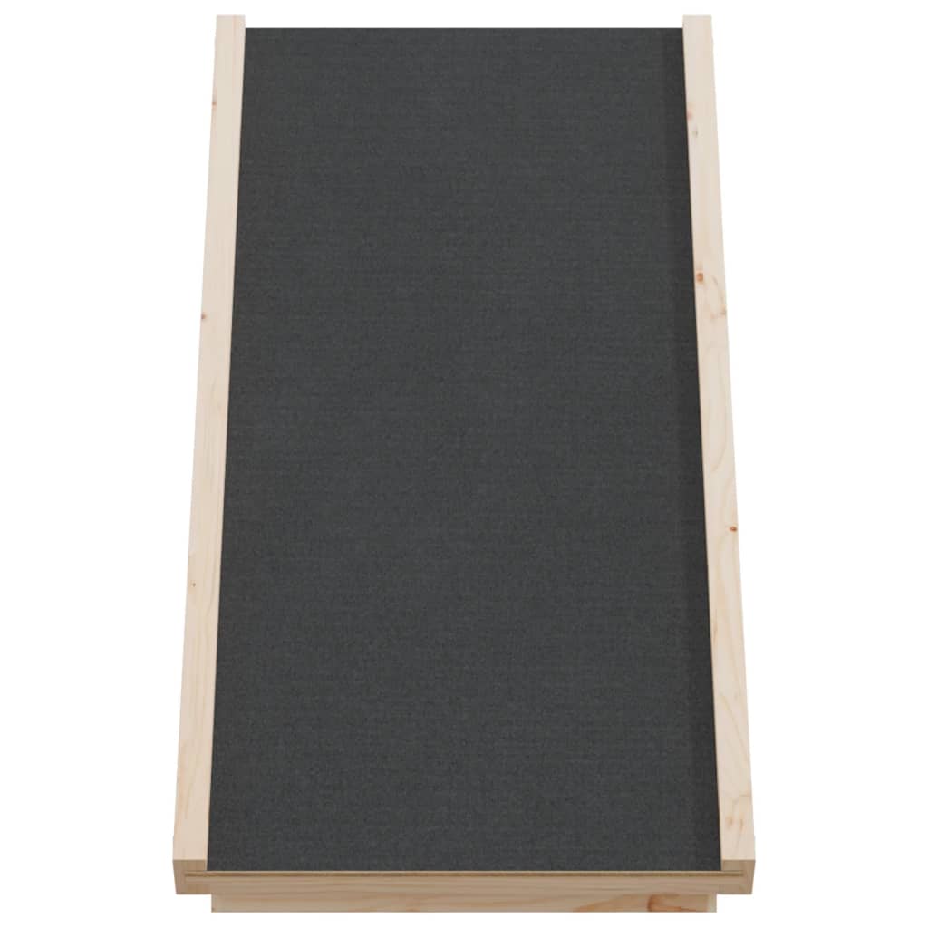 vidaXL Rampe pour chiens gris 70x35 cm bois de sapin solide - Image 4