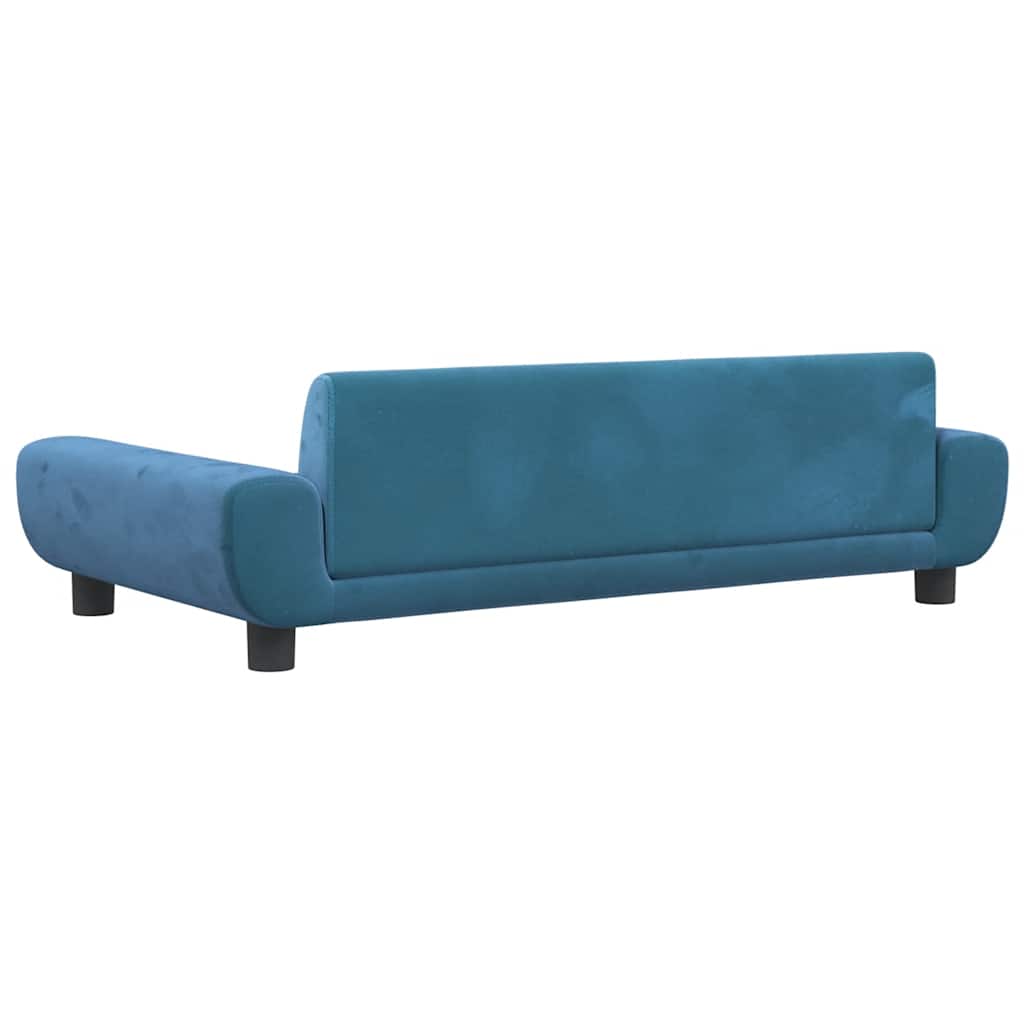 vidaXL Lit pour chien bleu 100x54x33 cm velours - Image 5